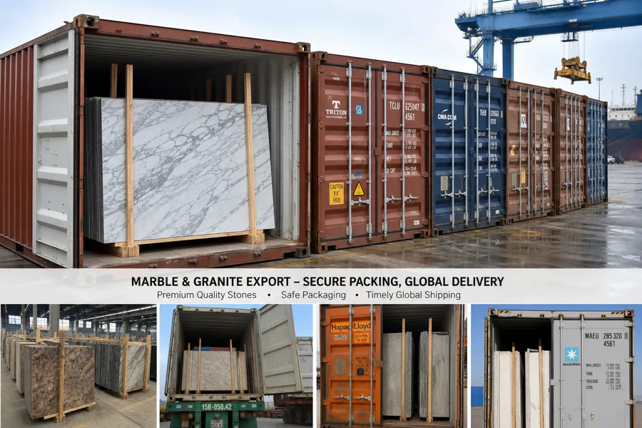 Natural stone export shipping and logistics