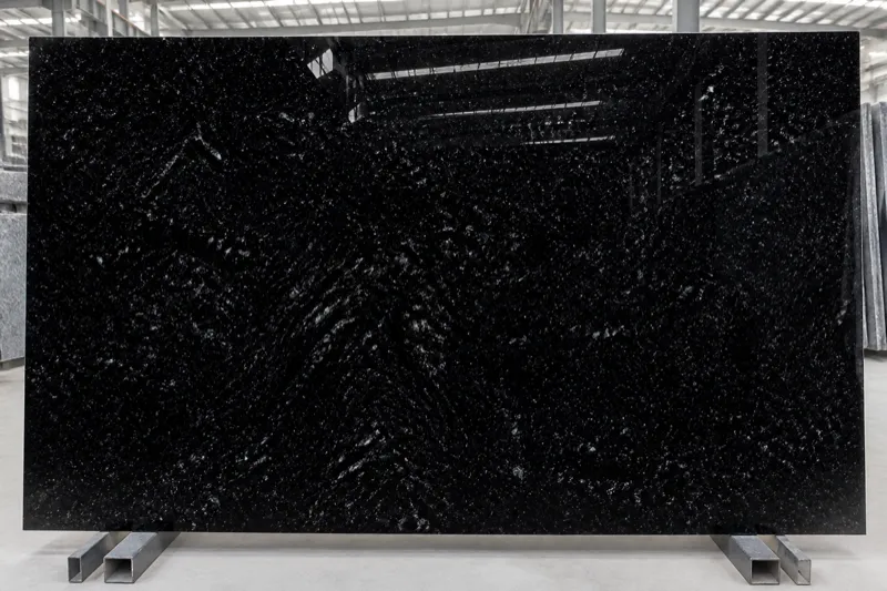 Fish Black Granite slab